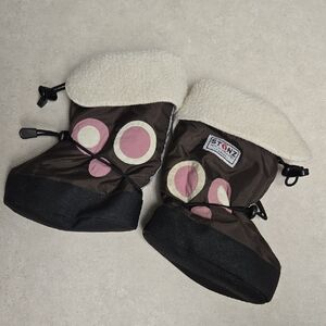 Stonz Brown and Pink Kids Booties